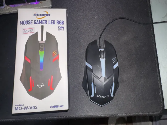 VENDO 2 MOUSE GAMER RGB LED