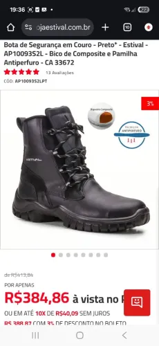 Bota stival com zíper 42 - nova