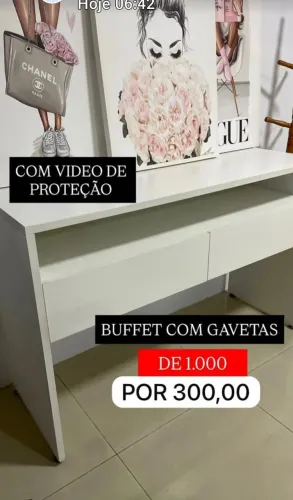 Buffet com vidro