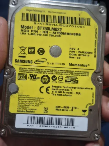 HD Notebook 750GB Samsung