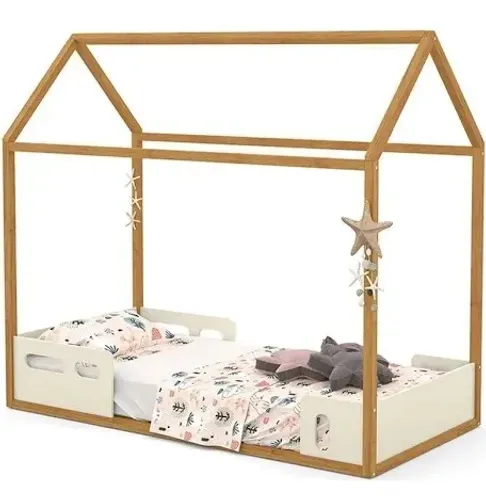 Cama Montessoriana Off White Freijó - Matic