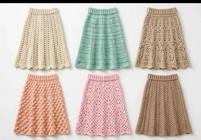 Saias Lindas em crochê inclusive saias para usar em praia