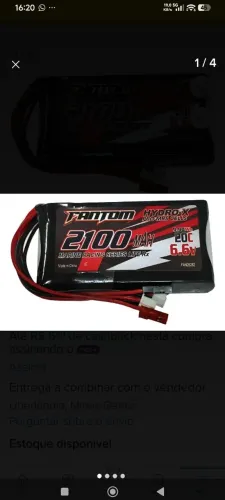Bateria life e 2 s  6.6 v 20 c