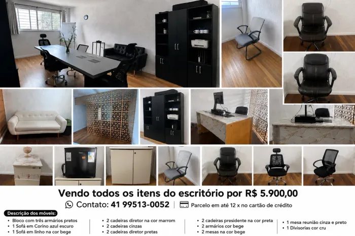 Vendo móveis para escritório com pouco uso