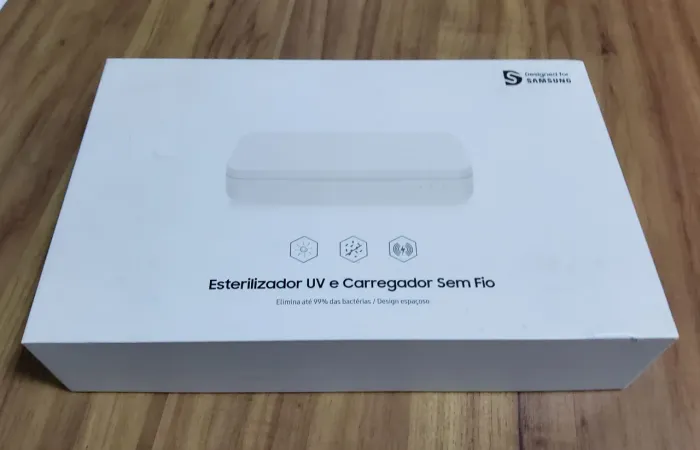 Esterilizador UV e carregador sem fio Samsung