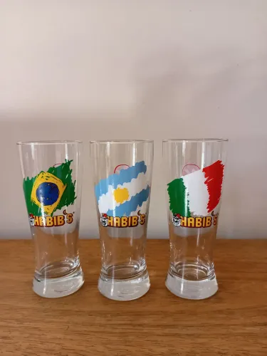 Copos colecionáveis Habib's e Kaiser Copa do mundo