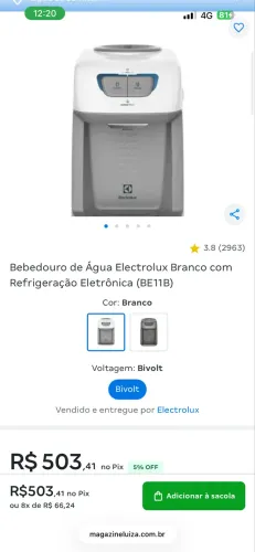 Bebedouro Electrolux