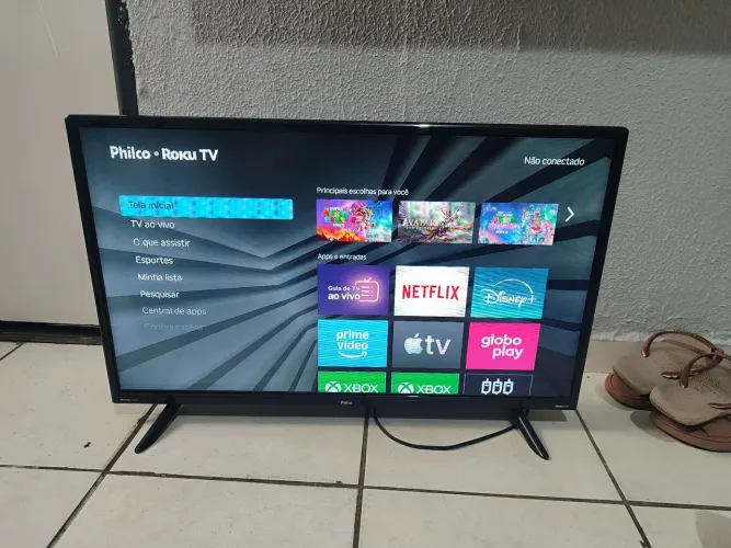 Tv SMART Philco Roku 32 polegadas funcionando 