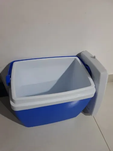 Caixa Térmica Cooler 34 Litros Azul Com Alça ESTADO DE NOVO!
