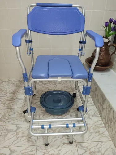 Cadeira de banho de alumínio completa - nova