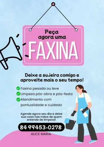 Faço faxina 
