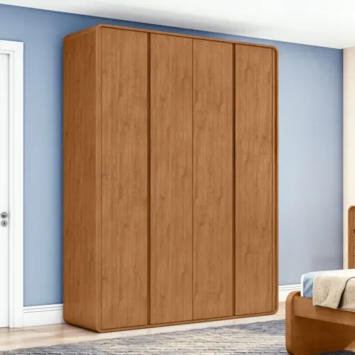 Guarda-Roupa 4 Portas Solteiro 1,84m Design Orgânico 100%MDF l198