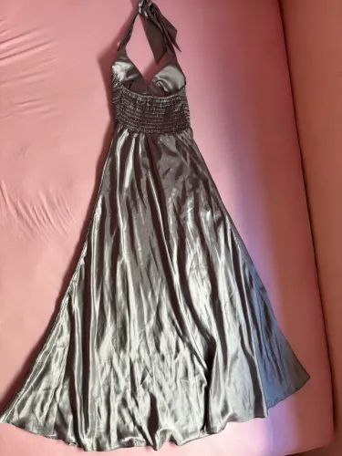 Vestido Social Prata