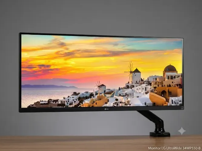 Monitor LG UltraWide 34 Polegadas 34WP550-B (Com Ajuste de Altura) - Impecável