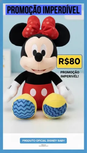 Pelúcia Minnie Mouse - Disney Baby | Promoção Imperdível