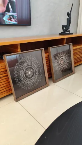 Kit quadros mandala 53 x 53 decoração
