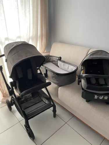 Carrinho Travel System Safety 1st, Magnific, 5 em 1, 0 a 15kg, Grey Denin
