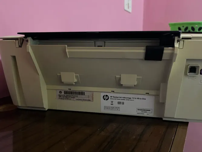 Impressora HP Deskjet 1516 + 3 Cartuchos + Cabos - Para Manutenção