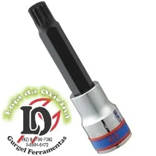 Soquete multidentada longa M12 - 1/2 cab. gol G4 / G5- King Tony-KT403612