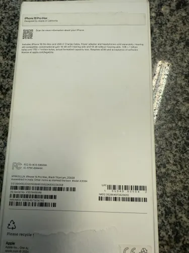 IPHONE 16 PRO MAX - 256G - NOVO preto 