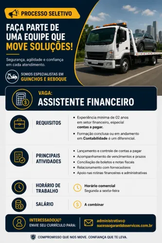 ? PROCESSO SELETIVO - ASSISTENTE FINANCEIRO ?