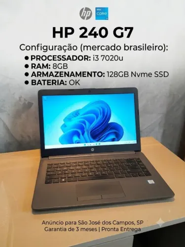 Notebook HP 240 G7 - Novo/Lacrado - Infinity Eletronics & Games