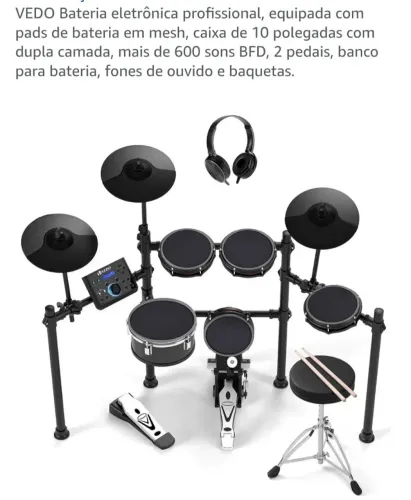 Bateria Eletrônica VEDO modelo VD-NK700