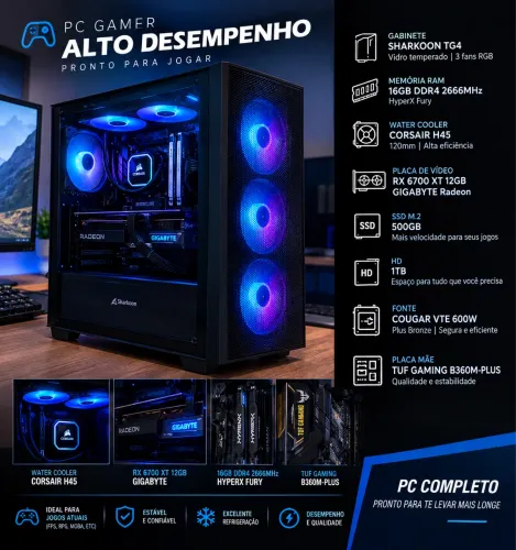 PC GAMER - 5700xt 12GB - i5 9600k - SSD M2 - 16GB RAM