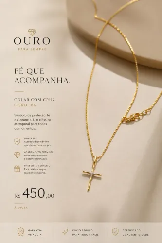 Cordão folheado a ouro + pingente