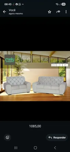 sofa isis conjunto 2/3 de R$ 2.380,00 promoção 