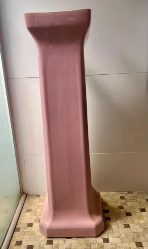 Coluna Lavatorio Celite Cor Rosa