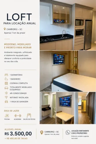 LOFT para locação em Camboriú!