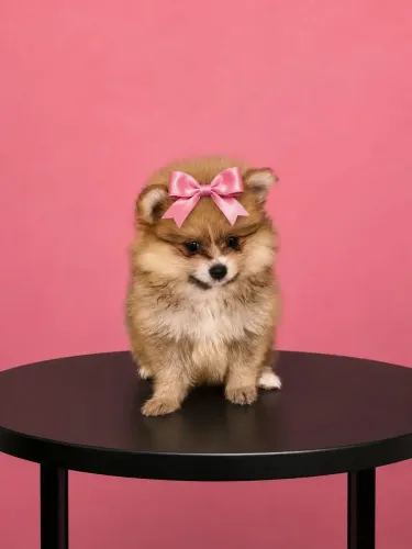 Lulu da pomeranea anao ursinho com 50 dias fêmea vacinada