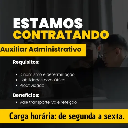 Vaga de Emprego em Porto Alegre - Auxiliar Administrativo - CLT
