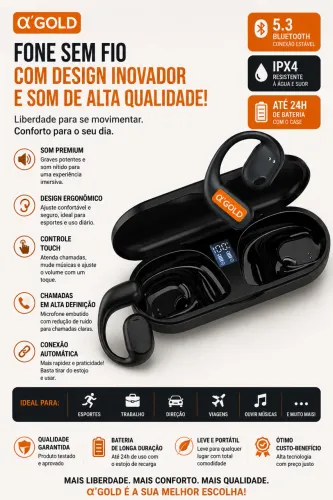 Fone de Ouvido de Condução Óssea 