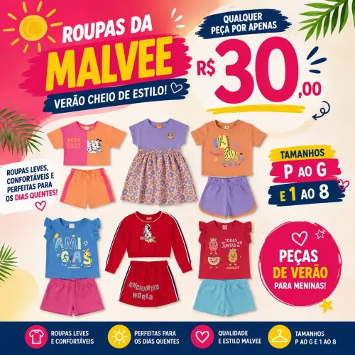 Conjuntos infantil Malwee Kids P ao G e 01 ao 08