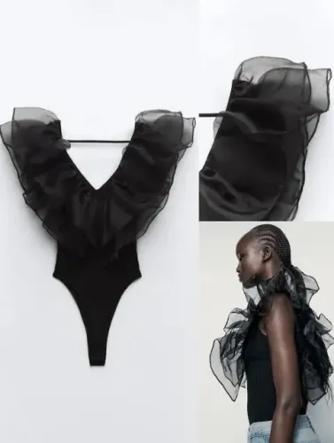 body zara babados organza