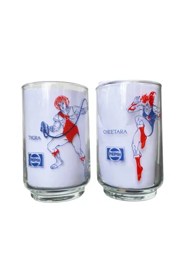 Copo Pepsi Thundercats Tygra e Cheetara 1986