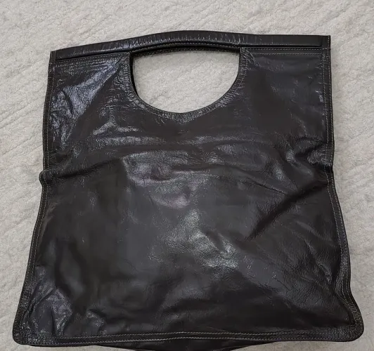Bolsa de Couro Legítimo - Cinza
