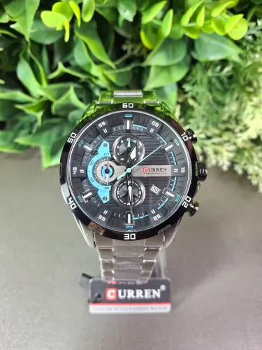 RELÓGIO MASCULINO CURREN 8402 - AÇO INOXIDÁVEL + CRONÓGRAFO