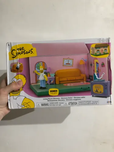 Os Simpsons Playset Sala De Estar Com Boneco Homer Novo Lacrado