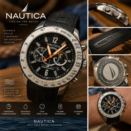 NAUTICA CHRONOGRAPH ? BLACK & ORANGE