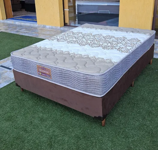 Cama de Casal NOVA BASE + COLCHÃO TOP - Entrego!