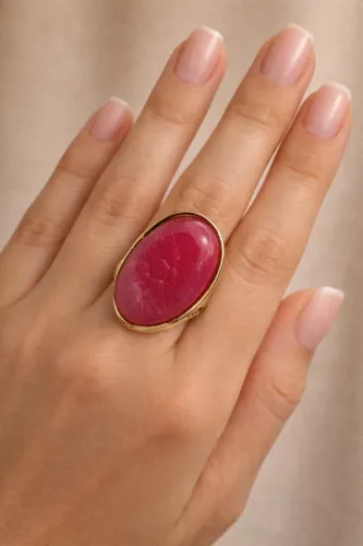 Anel - Pedra Ágata rosa