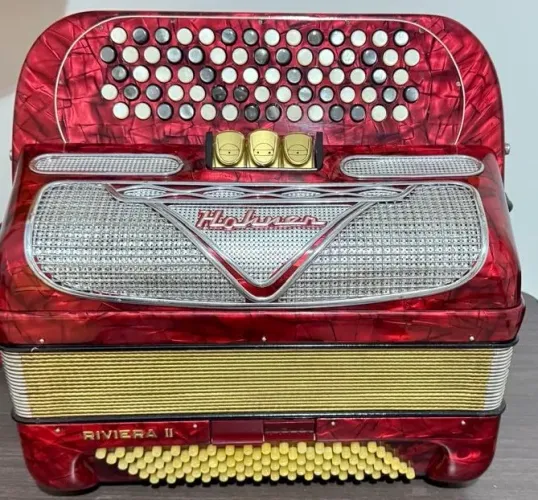 Acordeon Cromático C Griff Sanfona Gaita Hohner Riviera II