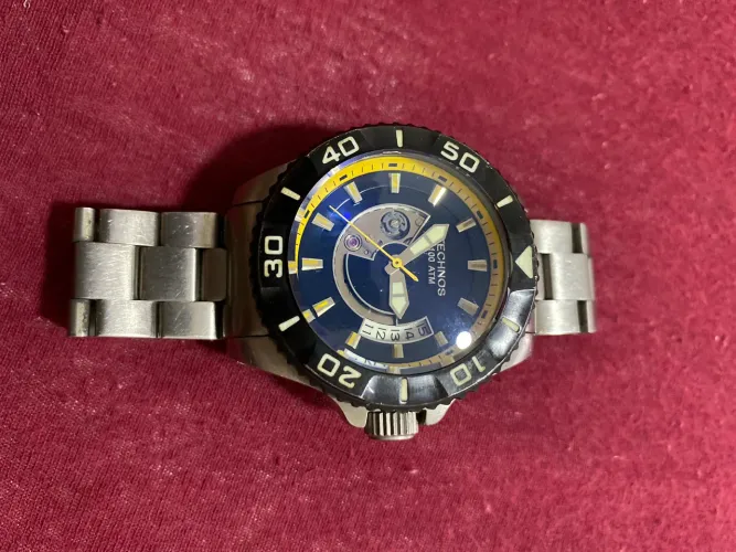 Technos Acqua Titanium 8000M Automático - Titânio - Raro - 45mm - Estado Impecável