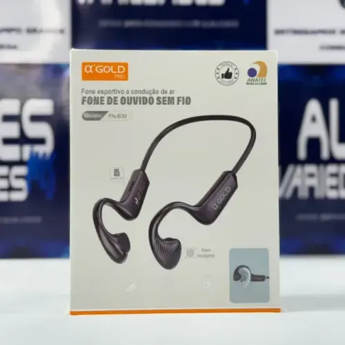 Fone de Ouvido sem Fio Esportivo Com condução de Ar e Toque Inteligente NOVO