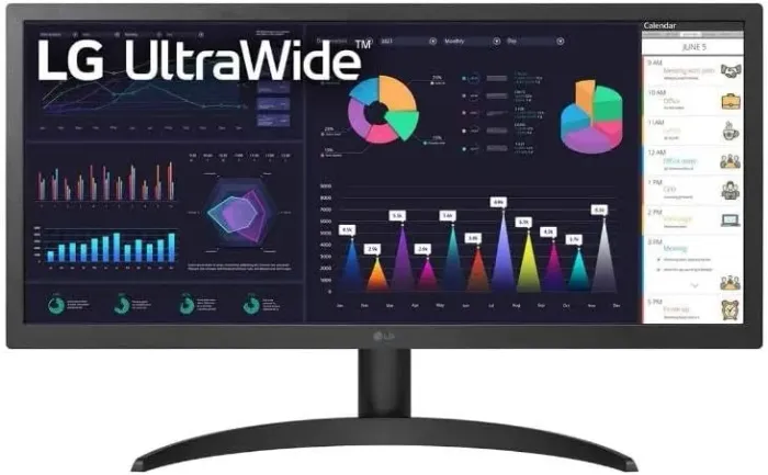 Monitor Gamer LG 25.7" UltraWide Full HD 75Hz 1ms Preto 26WQ500-B.AWZM