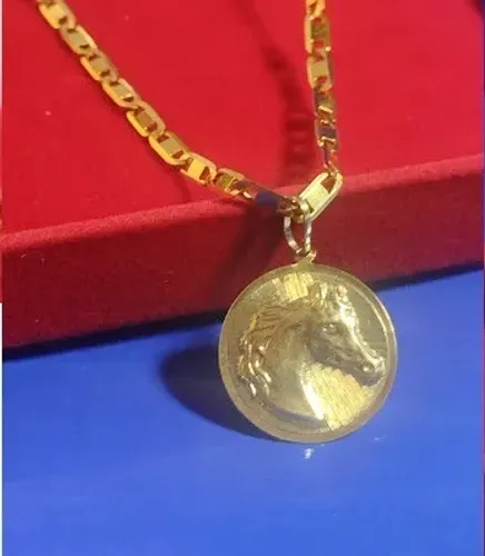Pingents Cavalo Ouro Branco 18 Kilates Peso 2.00 Gramas 17 mm