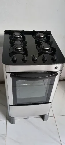 fogão esmaltec inox mesa de vidro, faço entrega 